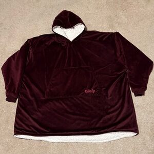 The Comfy Original Wearable Hoodie Blanket One Size Burgundy Red Oversized
